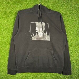 AS Colour Stencil Mens Black Graphic Hoodie Sweatshirt Size Large